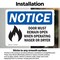 Signmission Door Must Remain Open When Operating Sign With Symbol, 14 in W x Rectangle, Vinyl Decal OS-2PACK-NS-D-1014-L-11510 - alternate 6